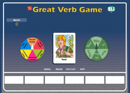 ELI - A - Digitální hra - The Great Verb Game