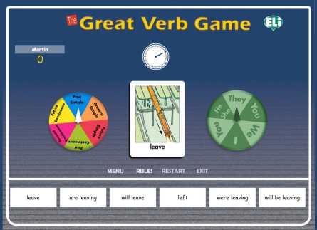 ELI - A - Digitální hra - The Great Verb Game