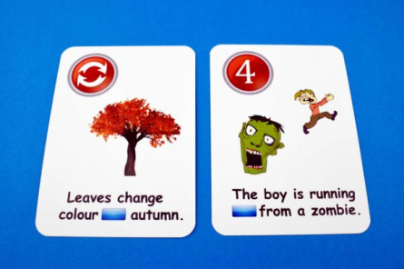 Creativo - Fun card English Prepositions of Time and Place