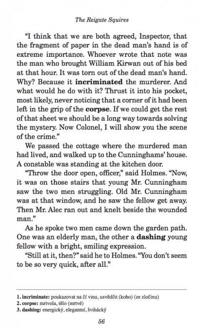 Zrcadlová četba - The Case-Book of Sherlock Holmes B1-B2 (Zápisník Sherlocka Holmese)