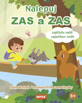 Nalepuj ZAS a ZAS - zajíčkův sešit / zajačikov zošit - snímatelné / snímateľné samolepky (CZ/SK vydanie)