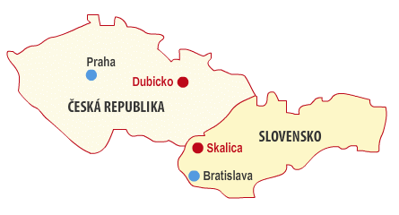 Mapa střední Evropy